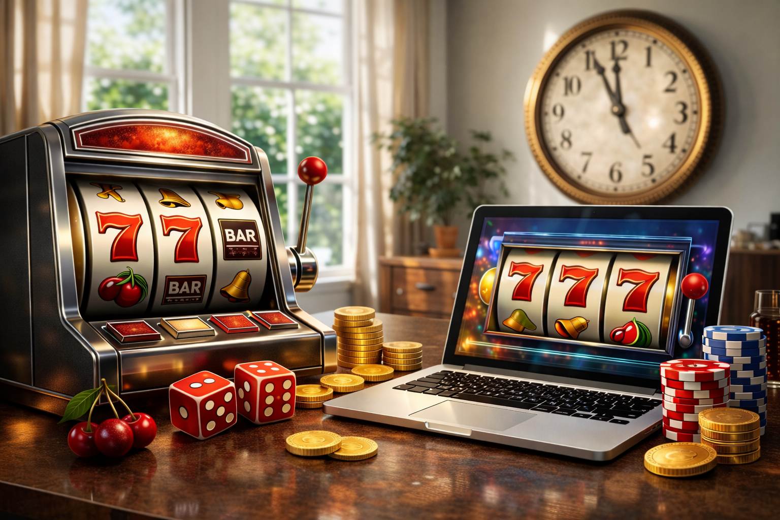 Spiele außerhalb der Zeit: Warum klassische Spielautomaten auch online beliebt sind